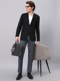 Men's Black Slim Fit Blazer Single-Breasted Formal Party Blazer
