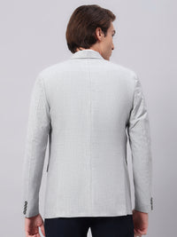 Men's Bright Grey Slim Fit Blazer Single-Breasted Formal Party Blazer