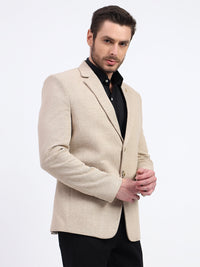 Darelooks Men's Classic Tweed Blazer for Office & Formal Wear (Light Brown)