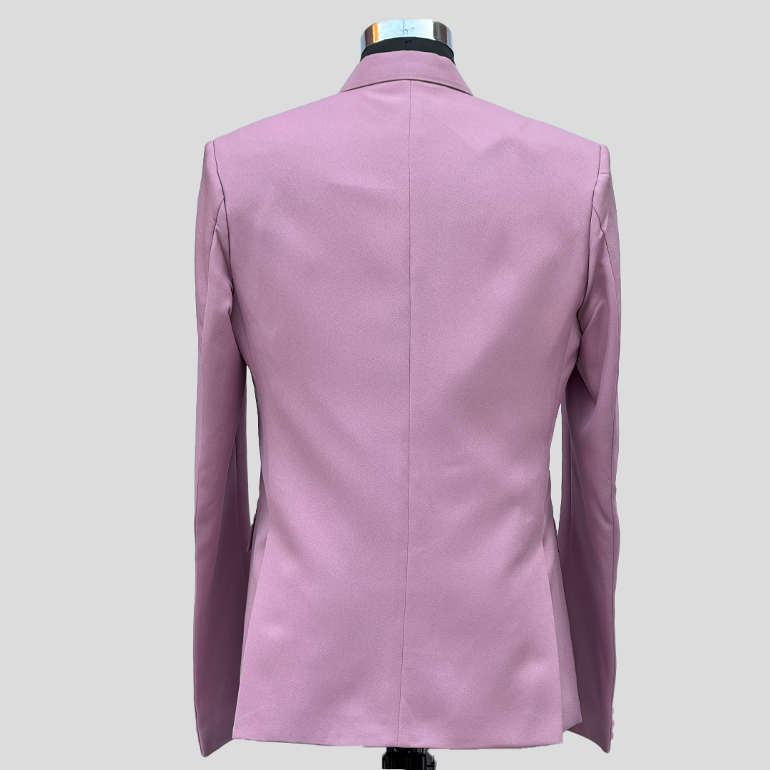 Darelooks Men Solid Single Breasted Blazer For Men's ( Lavender Pink )