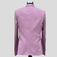 Darelooks Men Solid Single Breasted Blazer For Men's ( Lavender Pink )