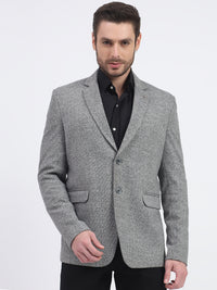 Darelooks Men's Classic Tweed Blazer for Office & Formal Wear (Dark Gray)