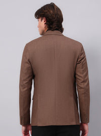Men's Brown Slim Fit Blazer Single-Breasted Formal Party Blazer