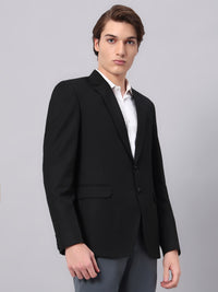 Men's Black Slim Fit Blazer Single-Breasted Formal Party Blazer