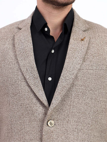 Darelooks Men's Classic Tweed Blazer for Office & Formal Wear (Dark Brown)