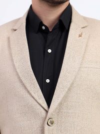 Darelooks Men's Classic Tweed Blazer for Office & Formal Wear (Light Brown)