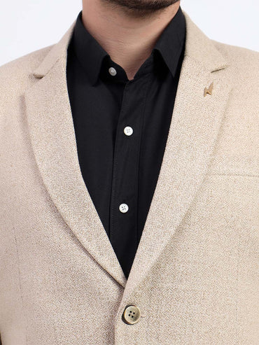 Darelooks Men's Classic Tweed Blazer for Office & Formal Wear (Light Brown)