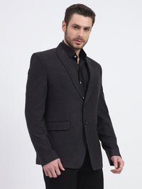 Darelooks Men's Classic Woolen Blazer for Office & Formal Wear (Shadow Gray)