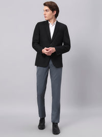Men's Black Slim Fit Blazer Single-Breasted Formal Party Blazer