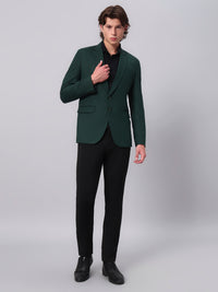 Men's Green Slim Fit Blazer Single-Breasted Formal Party Blazer