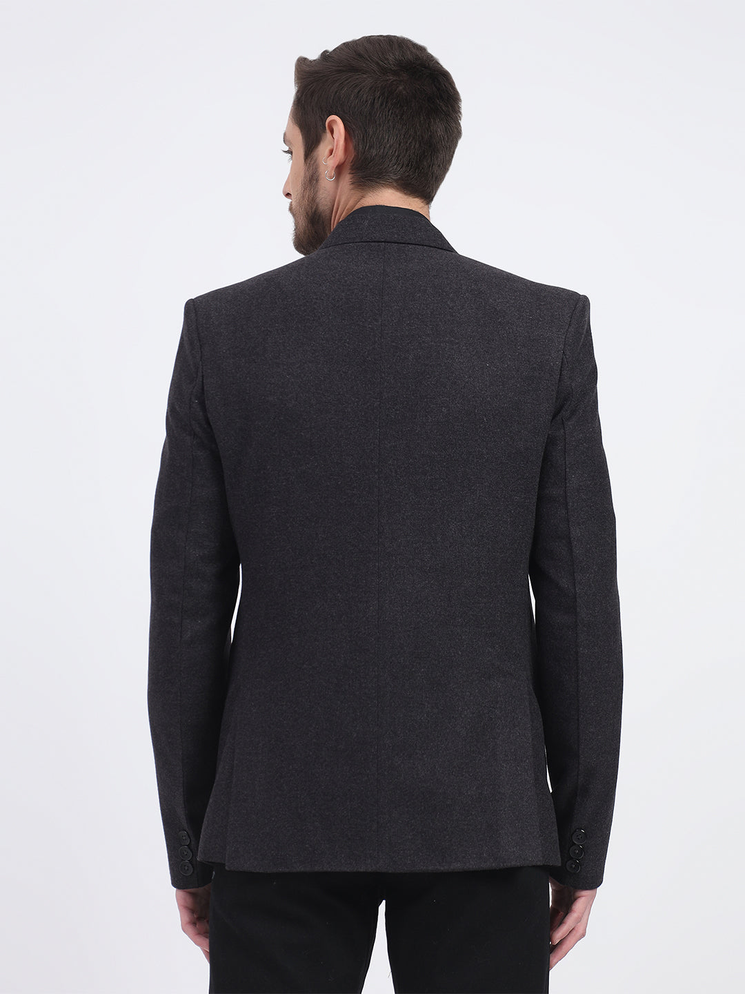 Darelooks Men's Classic Woolen Blazer for Office & Formal Wear (Shadow Gray)