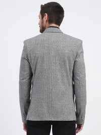 Darelooks Men's Classic Tweed Blazer for Office & Formal Wear (Dark Gray)