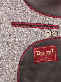 Darelooks Men's Classic Tweed Blazer for Office & Formal Wear (Dark Brown)