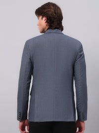 Modern formal outfit featuring blue blazer for men