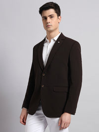 Elevated casual outfit featuring brown stretch blazer