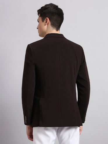 Warm toned brown stretch blazer for smart casual outfits