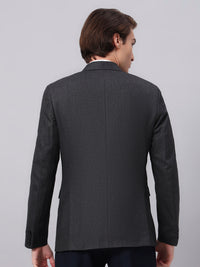 Urban refined outfit featuring charcoal grey blazer