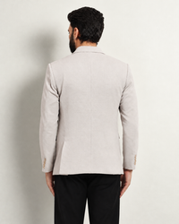 Men’s Off-White Stretchable Casual Blazer – Elegant Modern Style