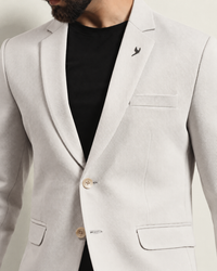 Men’s Off-White Stretchable Casual Blazer – Elegant Modern Style