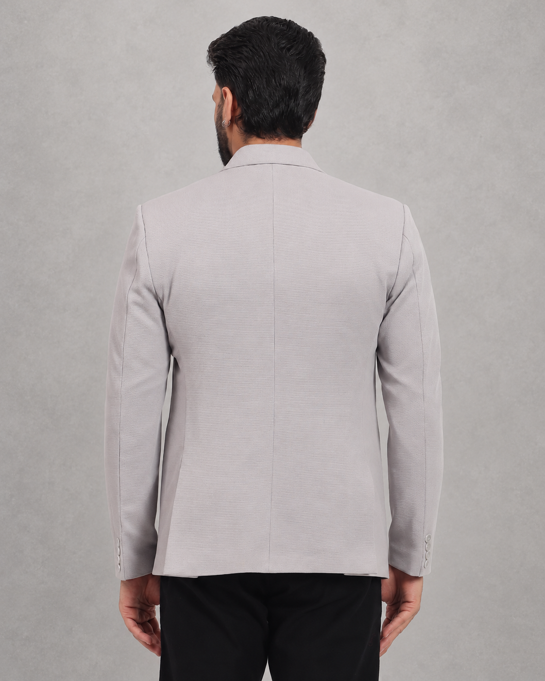 Men’s Grey Stretchable Casual Blazer – Modern Everyday Style