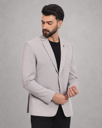 Men’s Grey Stretchable Casual Blazer – Modern Everyday Style