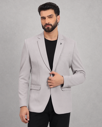 Men’s Grey Stretchable Casual Blazer – Modern Everyday Style