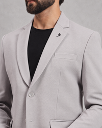 Men’s Grey Stretchable Casual Blazer – Modern Everyday Style