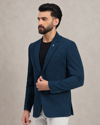 Men’s Peacock Green Stretchable Casual Blazer – Bold Modern Style