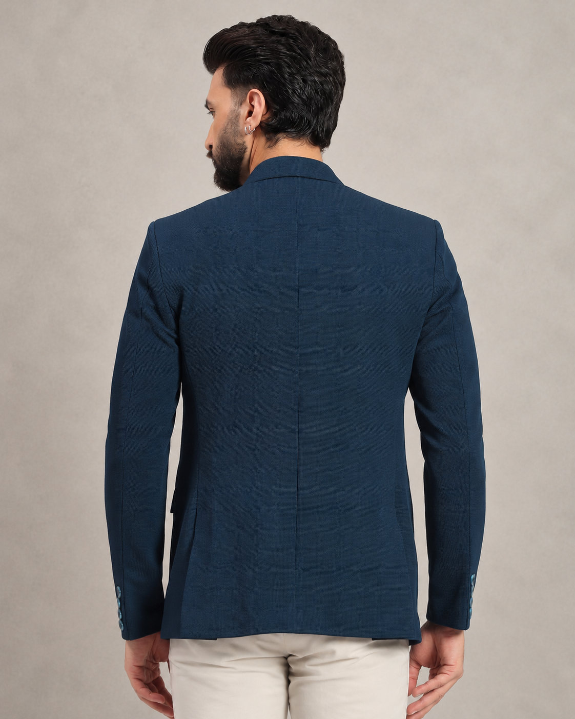 Men’s Peacock Green Stretchable Casual Blazer – Bold Modern Style