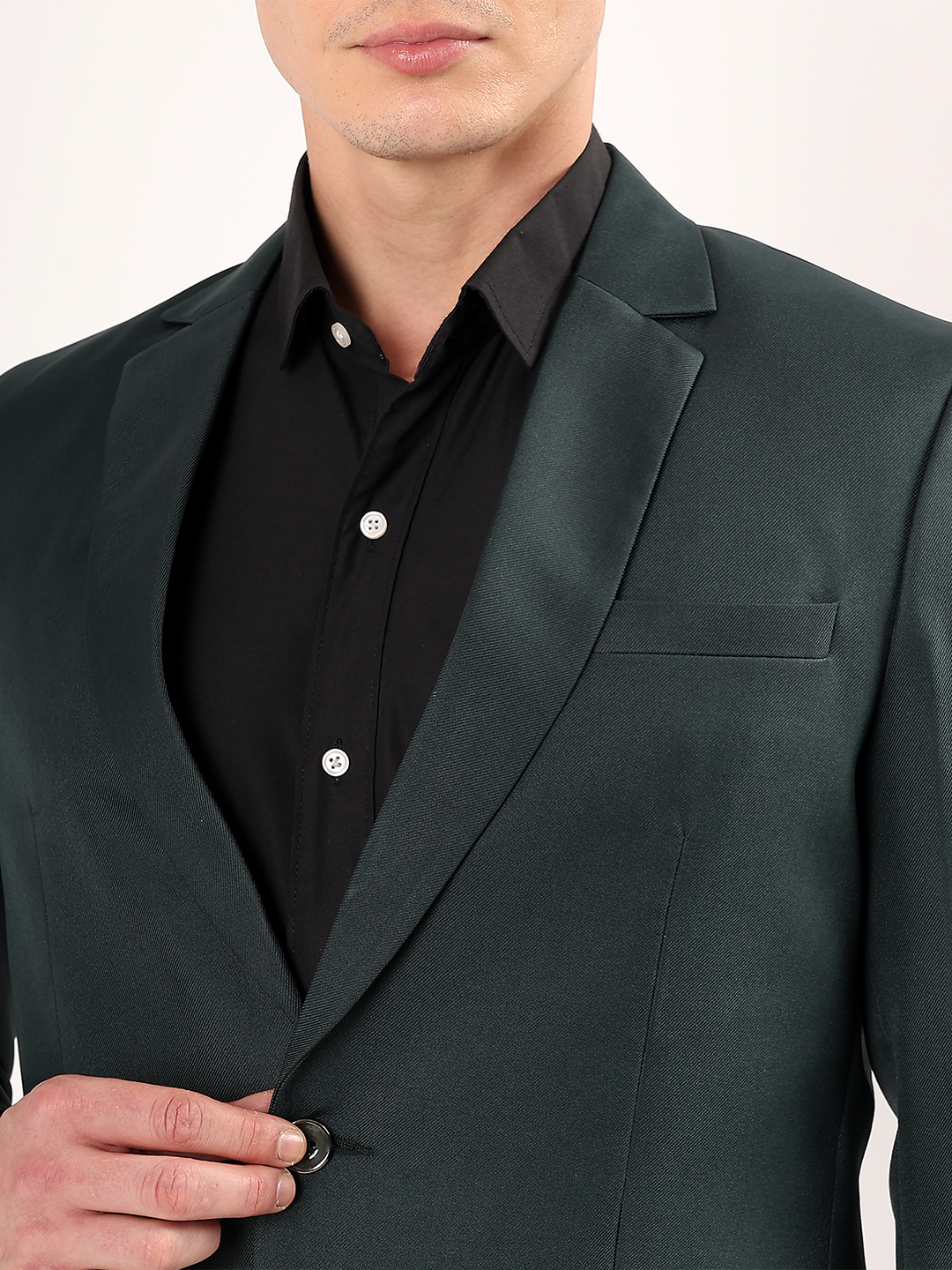 Elegant statement green blazer for formal outfit
