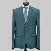 DareLooks Green Woolen Blazer For Men's