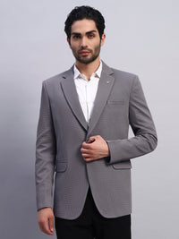 Comfortable daily wear styling with grey stretch blazer