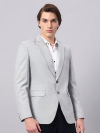 Men wearing light grey viscose blazer in soft elegant look