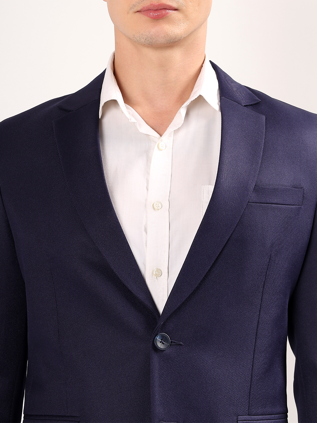 Modern elegant outfit featuring navy blue blazer for men