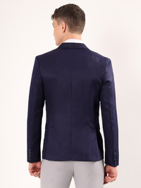 Smart formal outfit featuring navy blue blazer