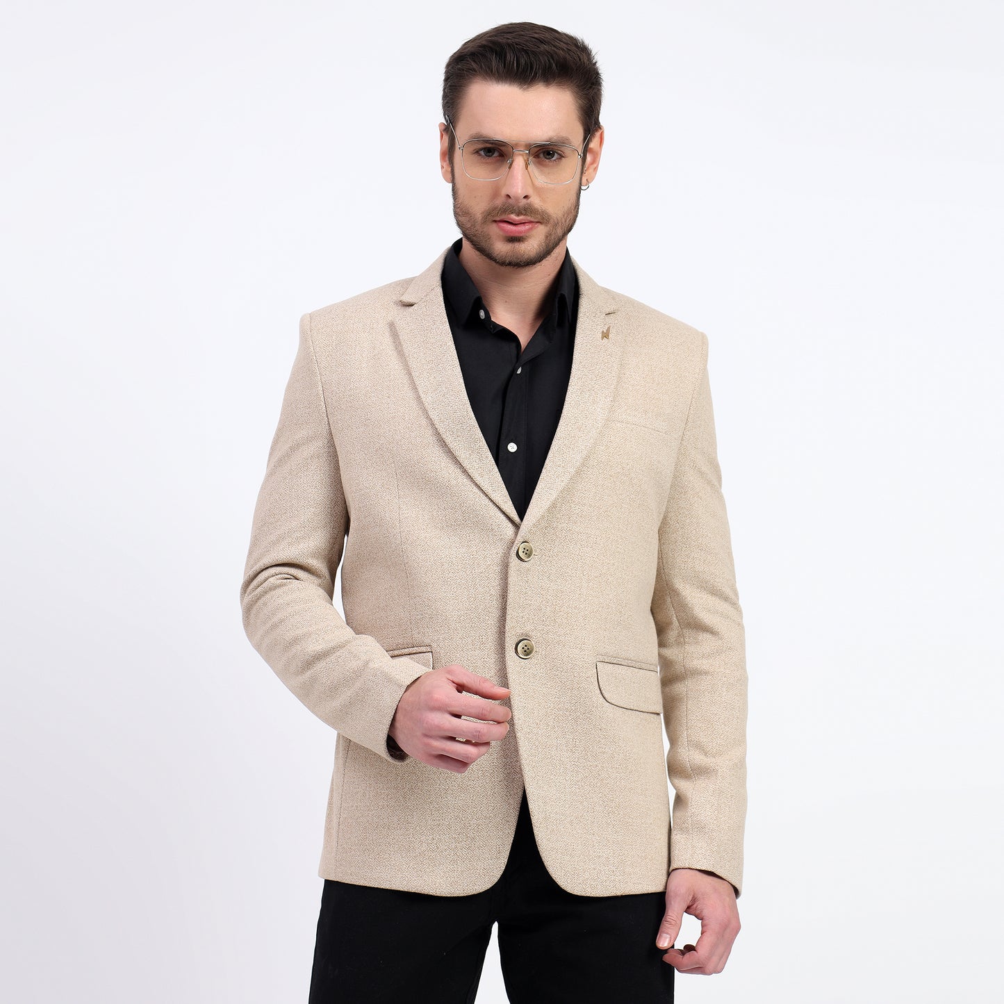 Darelooks Men's Light Brown Tweed Blazer