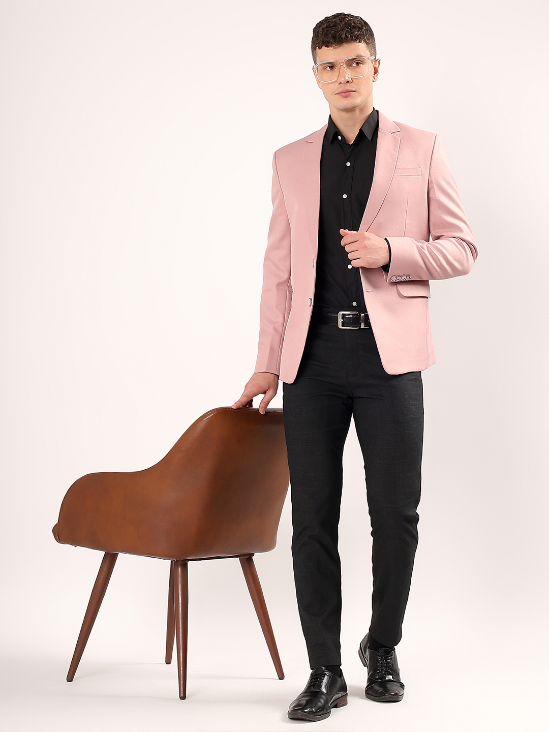 Statement pink blazer for elegant formal outfit