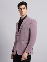 Stylish pink stretchable blazer for men in modern fashion look
