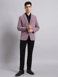 Premium stitching and finishing on pink stretch blazer
