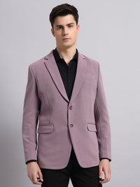 Smart casual outfit with men’s pink stretch blazer