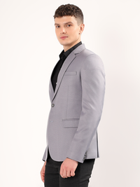 Precision tailoring and premium finish of Spanish grey blazer