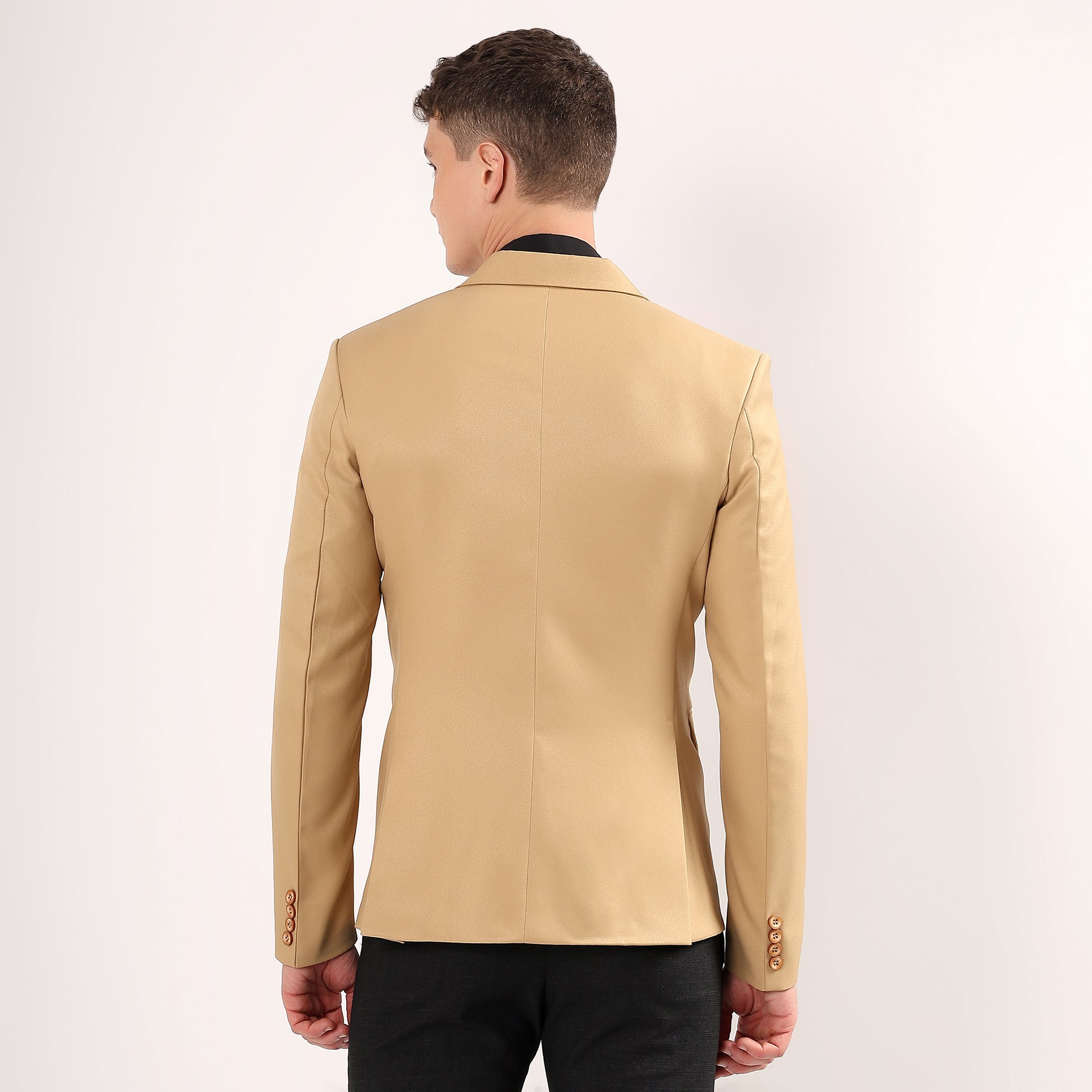 Classic beige polyester fabric by Darelooks  wrinkle resistant lightweight and ideal for summer events