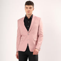 Model styled in Darelooks pastel pink blazer  perfect modern fit look for summer weddings and parties