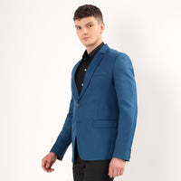 Button detail on Darelooks peacock green blazer  two button single breasted closure with polished tailoring