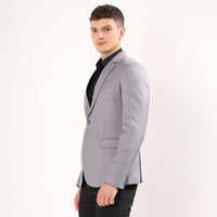 Smooth, wrinkle resistant polyester in Spanish grey  durable yet breathable for formal wear