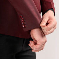 Folded Darelooks men's blazer in deep wine  premium piece for formal dinners and special occasions