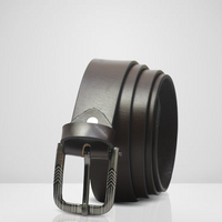 Elegant Dark Brown Leather Belt for Men DareLooks